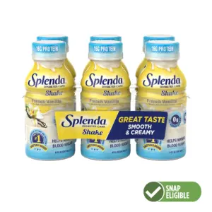 Splenda Diabetes Care Shake | Meal Replacement to Help Manage Blood Sugar | French Vanilla | 8 Ounce | 6PK | Single