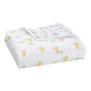 Aden + Anais x Disney Baby | Cotton Muslin Baby Blanket | Winnie + Friends | Unisex | Infants