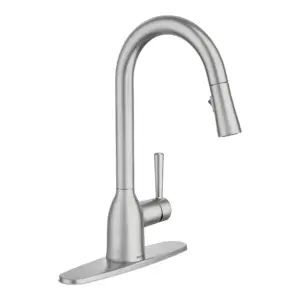 Moen Adler Spot Resist Stainless Single Hole One-Handle Pull Down Kitchen Faucet | 87233SRS
