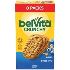 2X | Belvita Blueberry Breakfast Biscuits | Value Pack | 12 Packs (4 Biscuits Per Pack)