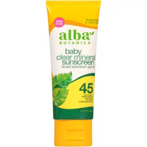 Alba Botanica Baby Sheer Mineral Sunscreen Lotion SPF 50 | 3 fl Ounce