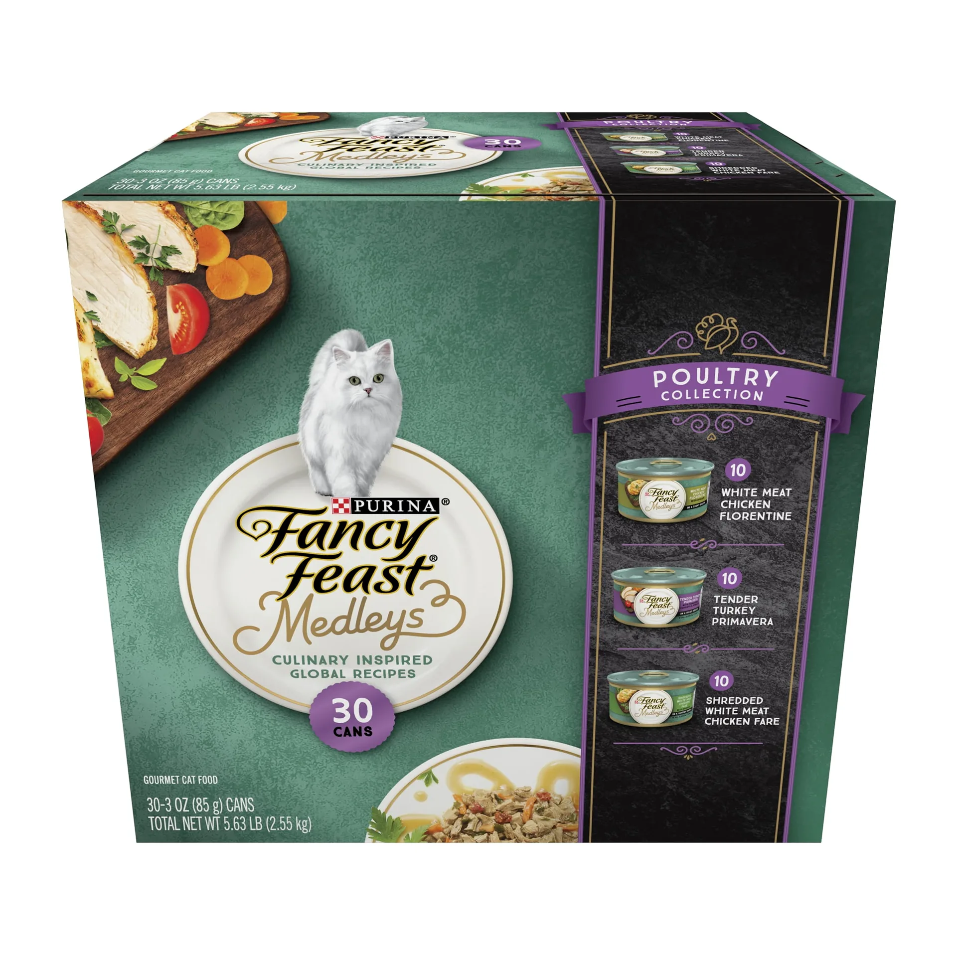 Purina Fancy Feast Medleys Kitten Food | Wet Cat Food | Poultry Collectio | 3 Ounce Cans (30 Pack)