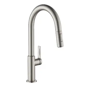 KRAUS Oletto Single Handle Pull Down Kitchen Faucet Inch Spot Free Stainless Steel | Spot Free Stainless Steel