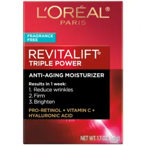 L'Oreal Paris Revitalift Triple Power Anti-Aging Face Moisturizer | Face & Neck | SPF 30 | 1.7 Ounce