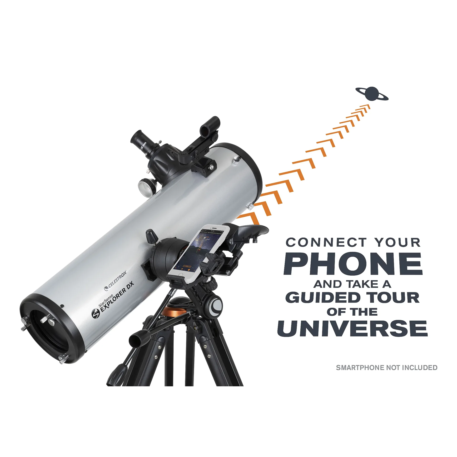 StarSense Explorer LT 114AZ App-Enabled Telescope 114mm Newtonian Reflector with Smartphone Dock and StarSense App iPhone and Android Compatible Easy-to-Use for Beginners