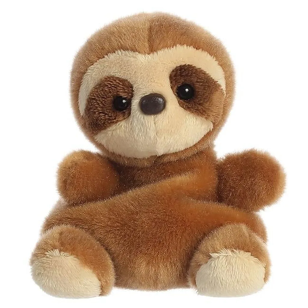 Aurora | Mini Brown Palm Pals | 4.5 Slomo Sloth | Adorable Stuffed Animal