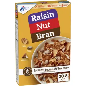 Raisin Nut Bran Cereal | High Fiber Cereal | Made with Whole Grain | 20.8 Ounce
