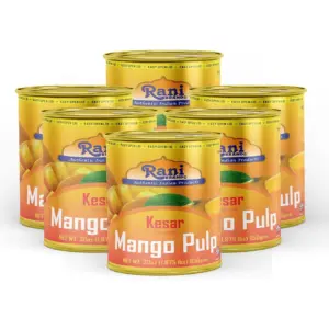 Rani Mango Pulp Puree (Makes Mango Lassi Shakes) Kesar Sweetened 30oz (1.875lbs) 850g Pack of 6 ~ Kosher | All Natural | NON-GMO | Vegan | No colors | Gluten Friendly | Indian Origin (Premium Edition)
