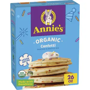 Annie's Organic Pancake & Waffle Mix | Confetti | Vegan Recipe | 26 Ounce