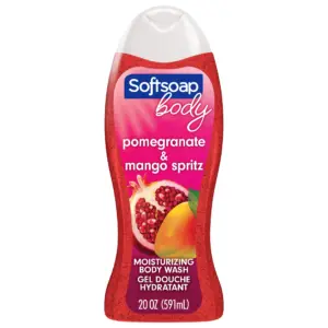 Softsoap Moisturizing Body Wash | All Skin Types | Juicy Pomegranate & Mango | 20 fl Ounce Bottle