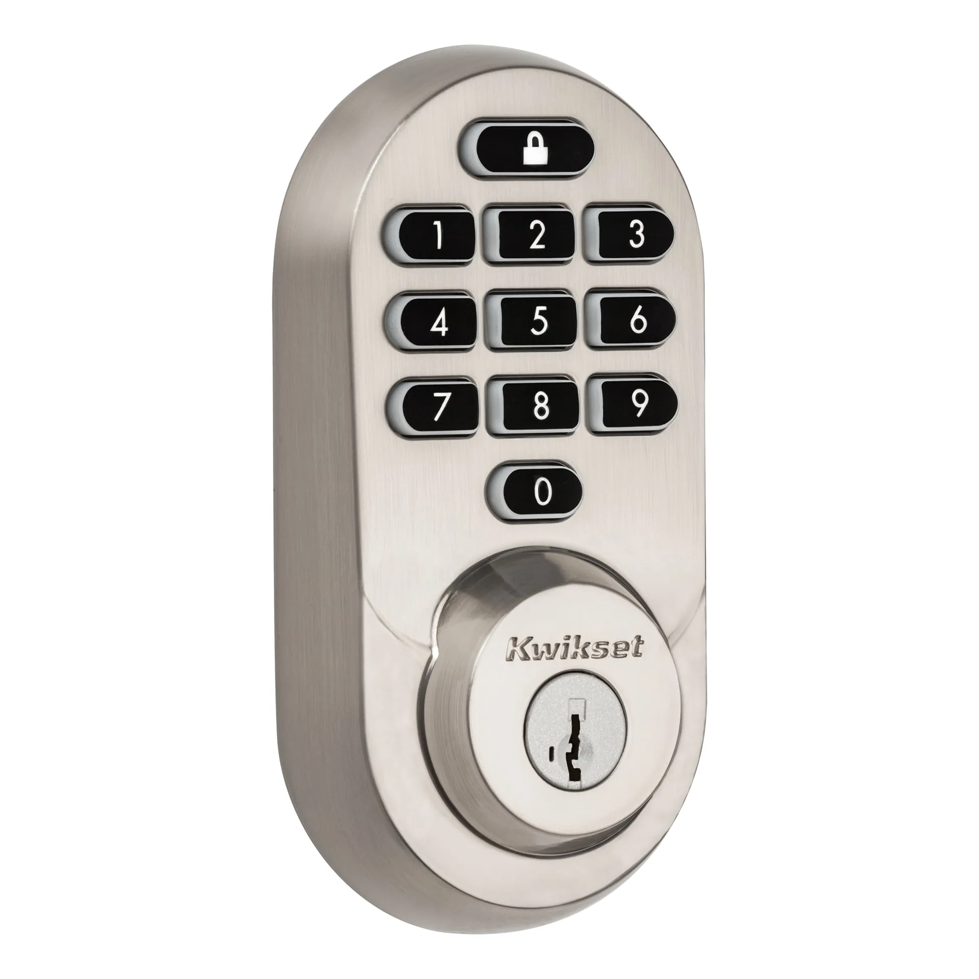 Kwikset Halo KeyPad Wi-Fi Smart Lock Deadbolt Hardware Lock with Smartkey Satin Nickel & Black | Satin Nickel & Black