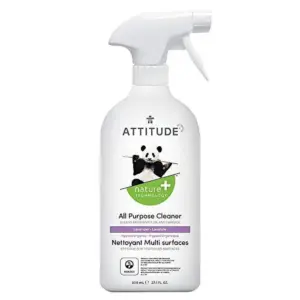 ATTITUDE Multipurpose Spray Cleaner | Efficient Multi-Surface Plant and Mineral-based Formula | Vegan and Cruelty-Free | Lavender | 27.1 Fl Ounce