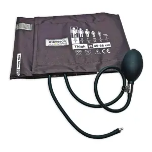 McKesson LUMEON Blood Pressure Cuff & Bulb | Thigh | Black | Extra Large | 40 Centimeters to 66 Centimeters | 1 Ct