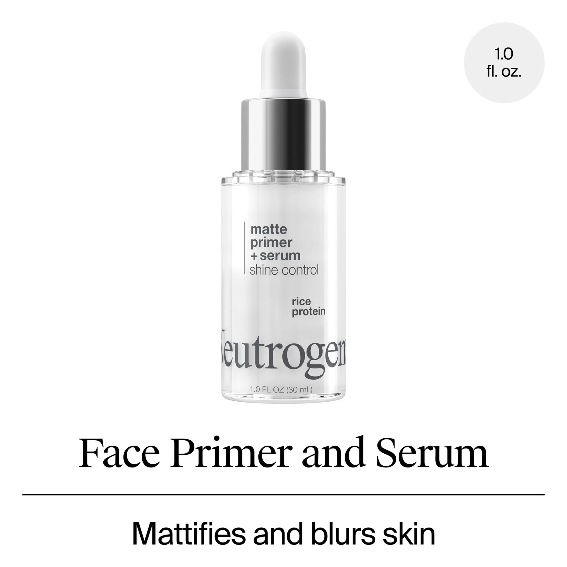 Neutrogena Shine Control Matte Booster Face Primer and Serum | 1.0 fl. Ounce