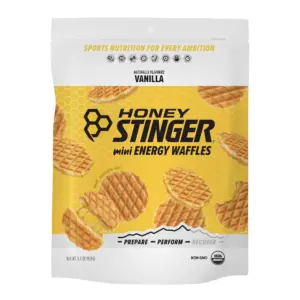 Honey Stinger Organic Waffle Snack | Vanilla Mini Waffle | 5.3 Ounce Bag | Mini Vanilla Waffles | Mini Waffles | 5.3 Ounce (Pack of 1)