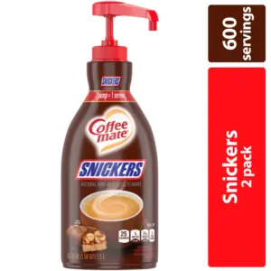 Coffee mate Snickers Non-Dairy Creamer | 50.7 fl Ounce | 2 Count Bottles
