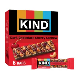 KIND Gluten Free Dark Chocolate Cherry Cashew Snack Bars | 1.4 Ounce | 6 Count Box