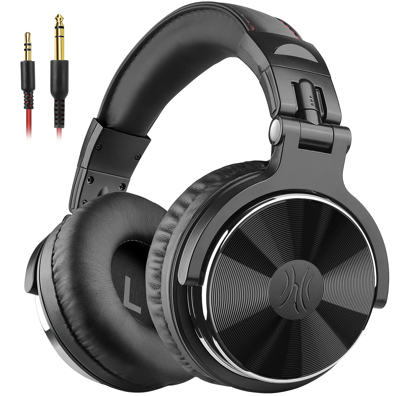 OneOdio Wired over-Ear Headphones with Mic | Noise Cancelling Earcups and Studio DJ Headphones with Dual Ports for Computer-Black