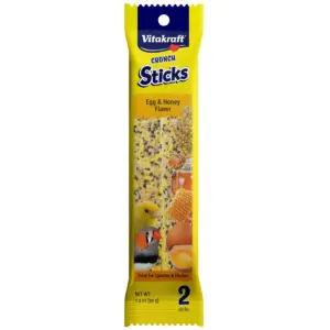 Vitakraft Crunch Sticks for Canaries & Finches | Egg & Honey | Pet Bird Treat Toy