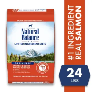 Natural Balance L.I.D. Limited Ingredient Diets Salmon and Sweet Potato Formula Dry Dog Food | 24 Pounds