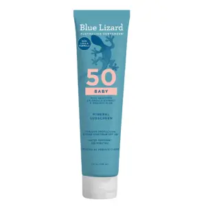 BLUE LIZARD Baby Mineral Sunscreen No Chemical Actives SPF 50 -- UVA/UVB Protection | 5 Ounce Tube