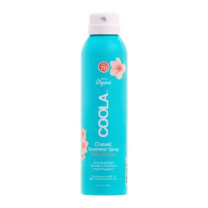 COOLA Organic Sunscreen and Sunblock Spray | Skin Care for Daily Protection | SPF 70 | Peach Blossom | 6 fl Ounce