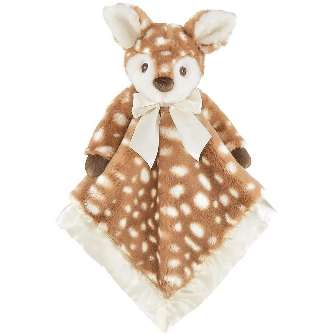 Bearington Lil' Unisex Willow Fawn Plush Security Blanket | Lovey | 15