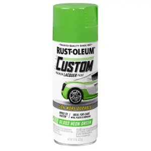 Neon Green | Rust-Oleum Automotive Custom Lacquer Gloss Spray Paint-323349 | 11 Ounce | 6 Pack