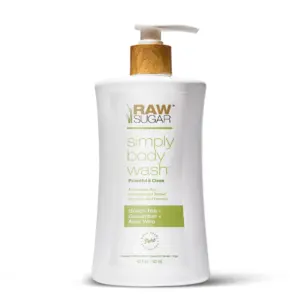 Raw Sugar Simply Body Wash for Sensitive Skin | Green Tea + Cucumber + Aloe Vera | 40 fl Ounce