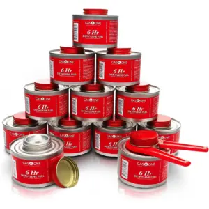 GasOne Diethylene 6 Hour Wick Liquid Gel Fuel (12 Pack) (Premium Edition)