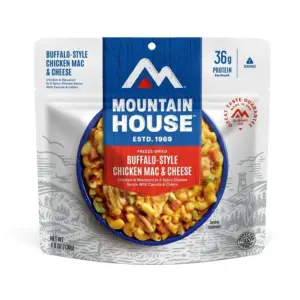 Mountain House Buffalo-Style Chicken Mac and Cheese H2FSD | Freeze Dried Backpacking and Camping Food | 2 Servings
