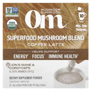 Organic Mushroom Nutrition Mushroom Coffee Latte Blend 10 Pkts | 10 Pack
