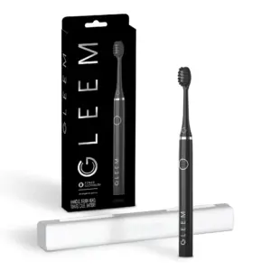 Gleem Battery Toothbrush | Full Head | Soft | Black | 1 Count | for Adults and Children 3+