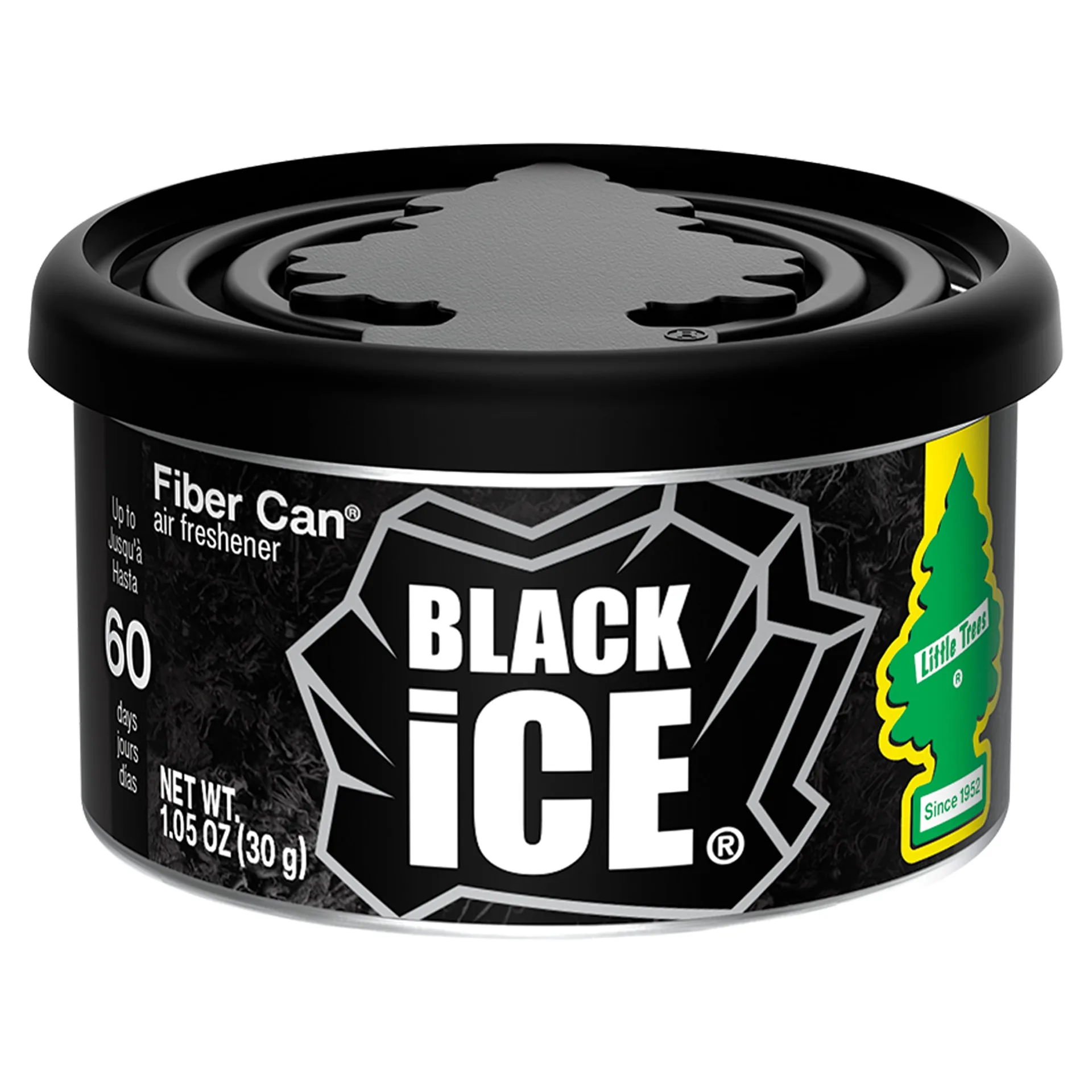(2 pack) Little Trees Air Freshener Fiber Can Black Ice 1.05 Ounce