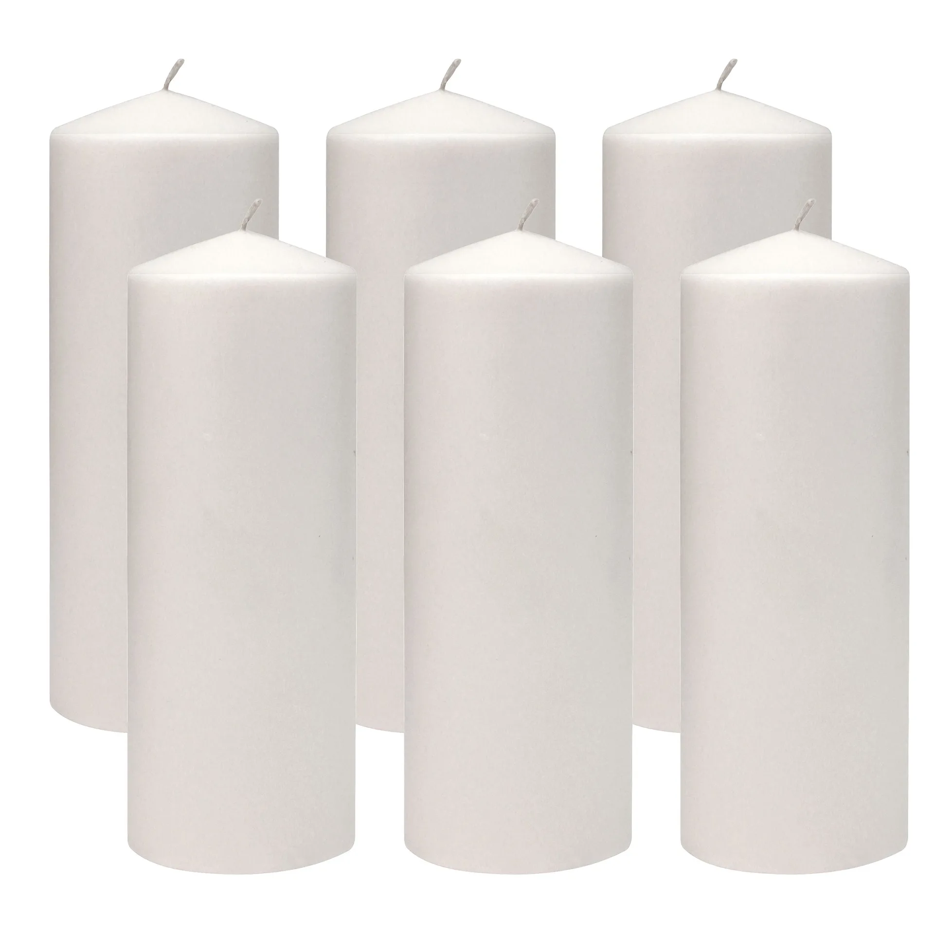 Stonebriar Unscented White Tall Pillar Candles | 65 Hour Burning Candle Pillars | Perfect for Decor | Weddings | Emergencies 3 X 6 | 6 count