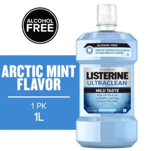 Listerine Ultraclean Alcohol-Free Tartar Mouthwash | Arctic Mint | 1L | 1