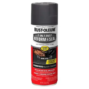 Black | Rust-Oleum Stops Rust 2 Inch 1 Rust Reform & Seal Spray-344713 | 12 Ounce | Single