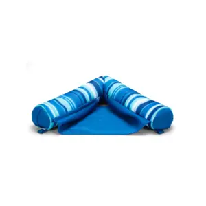 Big Joe Noodle Sling No Inflation Needed Pool Seat with Armrests | Blurred Blue Double Sided Mesh | Quick Draining Fabric | 3 feet | Not Applicable