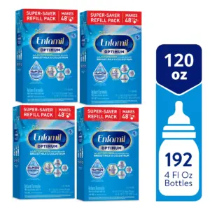 Enfamil Optimum Powder Baby Formula | Our Closest to Breast Milk | 30 Ounce Box | 4 count