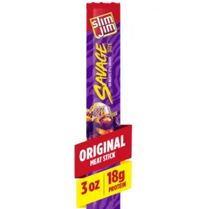 Slim Jim Savage Smoked Meat Sticks | Original Flavor | High Protein | 3.0 Ounce. | 1