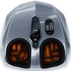 Miko Shiatsu Foot Massager with Heat Kneading & Rolling & Pressure Settings | 2 Wireless Remotes