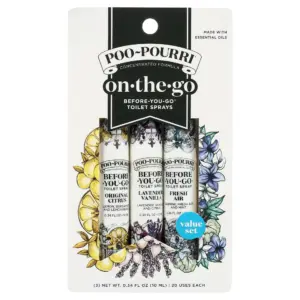 Poo-Pourri Before-You-Go Toilet Spray | On-The-Go | Travel Size Variety 10 Milliliters | Original Citrus | Lavender Vanilla & Fresh Air | 3