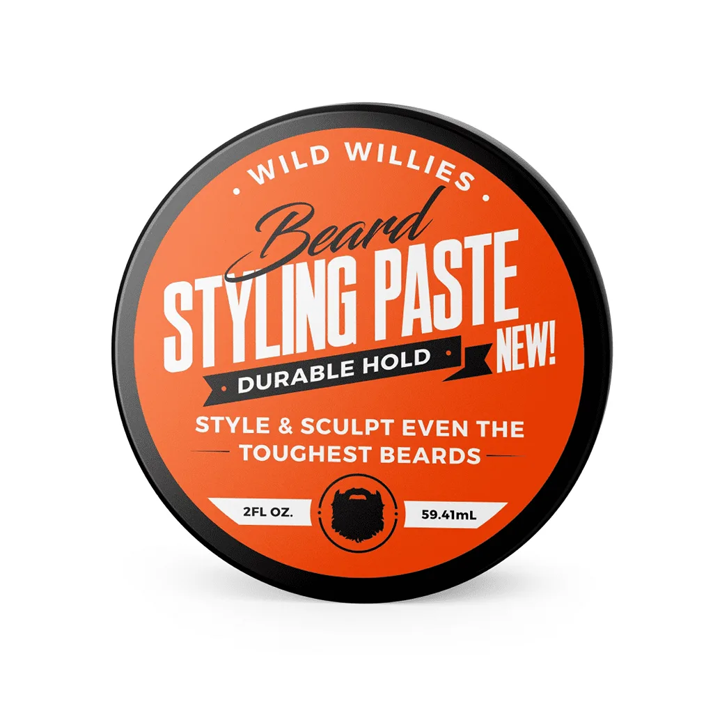Wild Willies Medium Hold Texturizing Jar Beard Styling Paste | Balm 2 Ounce | Travel Size