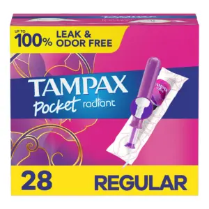 Tampax Pocket Radiant Tampons | Regular | Unscented | 28 ct