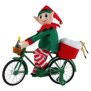 Mr. Christmas Animated Cycling Elf | Green | 11 W x 4 D x 12 H | 1