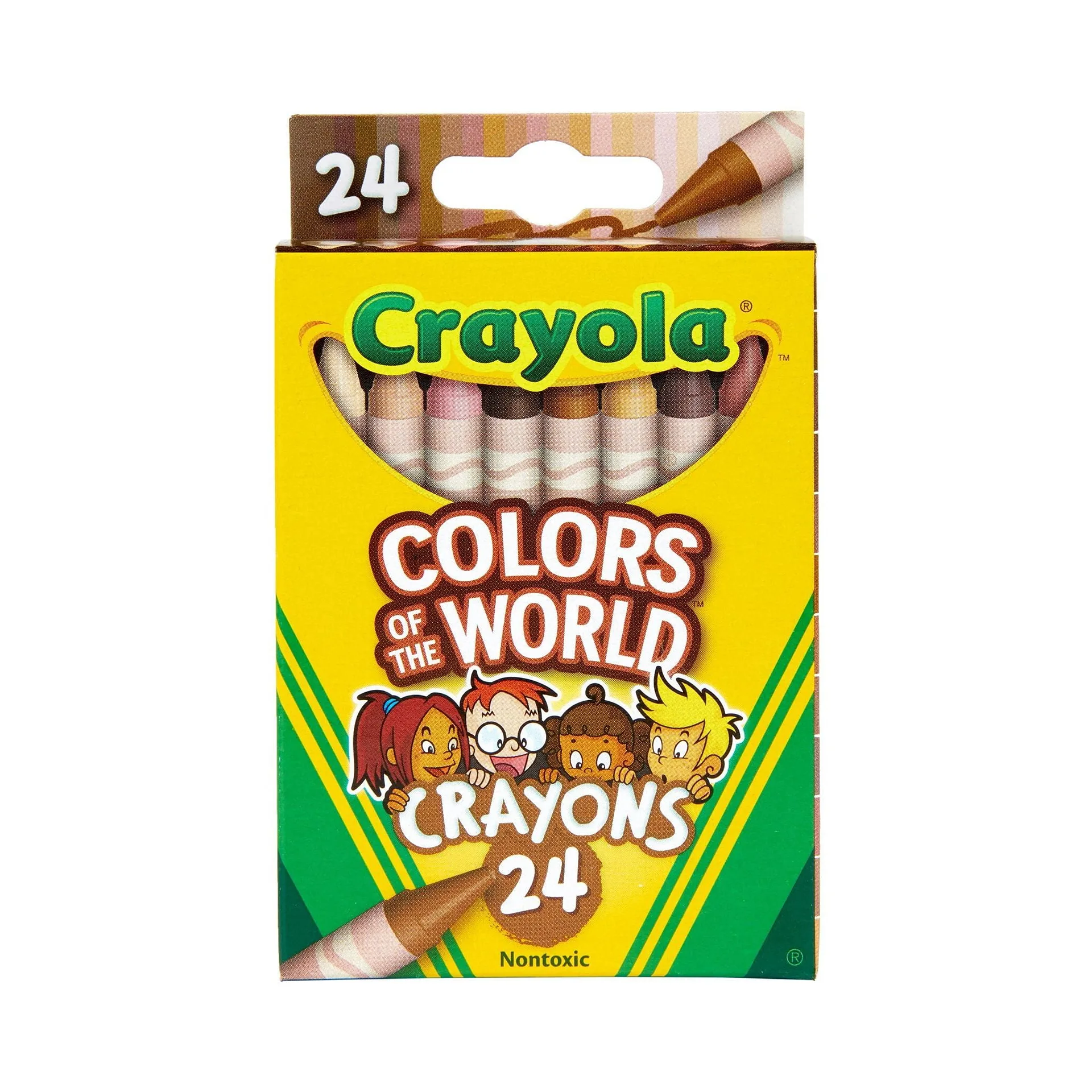 Crayola Colors of the World Crayons | 24 Ct | Back to School Supplies | Teacher Supplies | Child