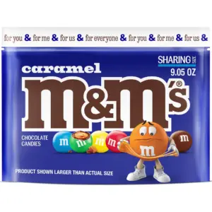 M&M's Caramel Milk Chocolate Candy | Sharing Size | 9.05 Ounce Bag | Single