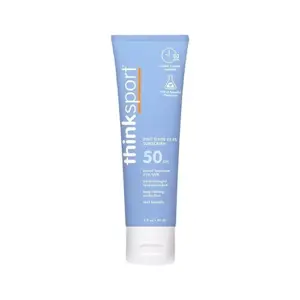 Thinksport SPF 50+ Mineral Sunscreen | 3 Ounce | Safe | Natural Sunblock | for Sports and Active Use | Water Resistant Reef Safe Sunscreen