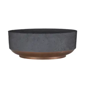 The HC Companies 8 Inch Capri Bowl Indoor Succulent Pot | Faux Concrete Copper