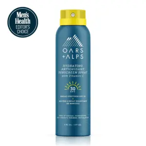 Oars + Alps Hydrating SPF 30 Sunscreen Spray | Infused with Vitamin C & Antioxidants | Water & Sweat Resistant | 6 Ounce | 1 Pack